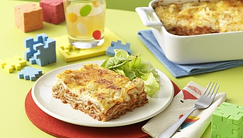 BIO-Lasagne, eine der 140 Voll-BIO-Speisen von GOURMET Kids